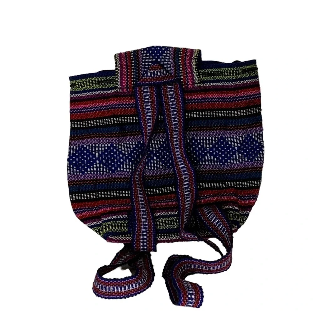 Handmade Woven Baja Mexican Serape‎ Hippie Backpack